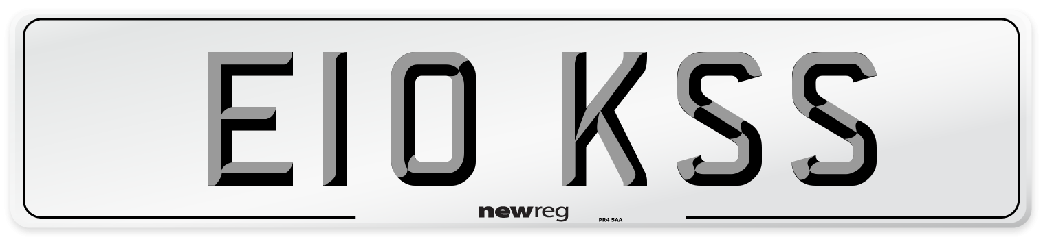 E10 KSS Number Plate from New Reg